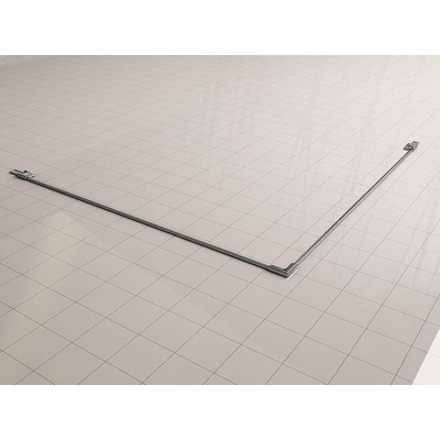 Wiesbaden Salone cabine avec 2 portes battantes 900 x 900 x 2000 x 8 mm verre clair nano/chrome