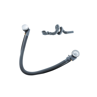 FugaFlow Eccelente Acces Ensemble vidage de baignoire - commande rotative - rallongé - chrome