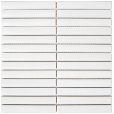 The Mosaic Factory Sevilla mosaïque - 29,6x29,9cm - carreau mural - Rectangle - Porcelaine White Mat