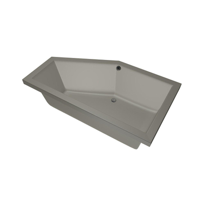Xenz Society Hoekbad - 160x90x53 - afvoer Midden - Links - acryl - cement