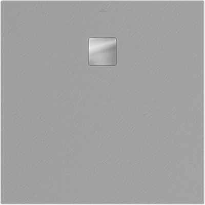 Villeroy & Boch Excello douchevloer - 100x100x4cm polyurethaan/acryl - Nature Grey (grijs)