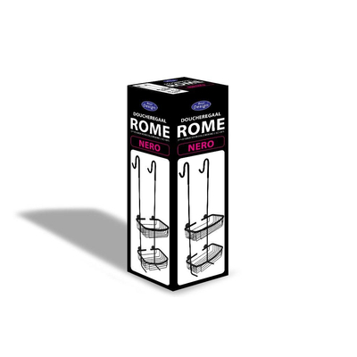 Best Design Rome Steinhof Nero ophangrek doucheregaal mat zwart