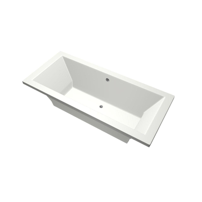 Xenz Society Duobad - 180x80x53 - afvoer Midden - acryl - wit mat