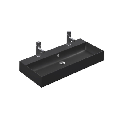 Thebalux Aura, 100cm, lavabo 2x trou robinet, céramique