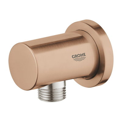 GROHE Rainshower Coude mural avec rosace ronde Warm sunset brossé (cuivre)