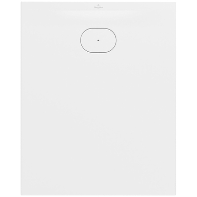 Villeroy & Boch Ecora douchebak - 100x80x3.5cm - afvoer korte zijde - stone white (wit)