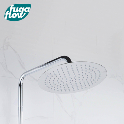 FugaFlow Efficiente Sobrado ensemble de douche à effet pluie avec thermostat douche de tête 30cm douchette à main 3 positions chrome 110cm