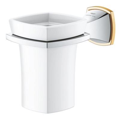 Grohe Grandera Porte-gobelet avec verre - 8x8x10.2cm - Chrome