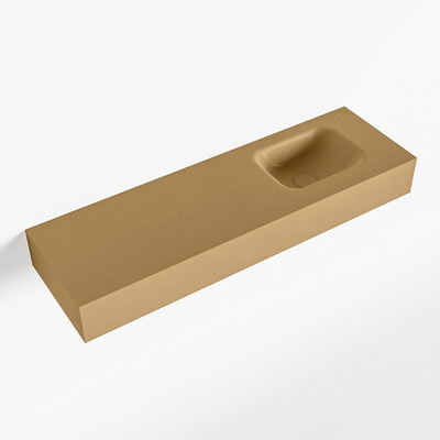 Mondiaz LEX Lavabo - 100x30x12cm - vasque à droite - sans trous de robinet - solid surface - Oro