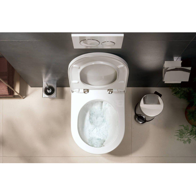 Hansgrohe EluPura Original S Abattant WC - ureum - avec couvercle - blanc brillant