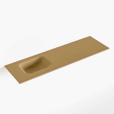 Mondiaz LEX Fontein - 100x30x0.9cm - wasbak Links - zonder kraangaten - voor toiletmeubel - Solid surface - Oro