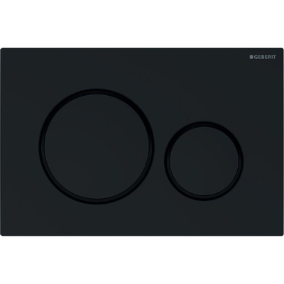 Geberit Sigma20 Plaque de commandeDualFlush 24.6x16.4cm Noir brillant/ anneaux noir mat