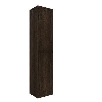 Saniclass Holz Pure Armoire haute - 140x38x38cm - 2 portes - Chêne charcoal