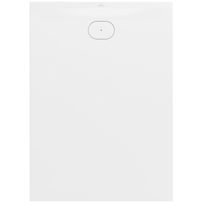 Villeroy & Boch Ecora douchebak - 140x100x3.5cm - afvoer korte zijde - stone white (wit)