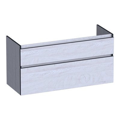BRAUER Delight Edge wastafelonderkast 120 2 softclose lades - greeploos - 1 sifon uitsparing - Forest Seashell