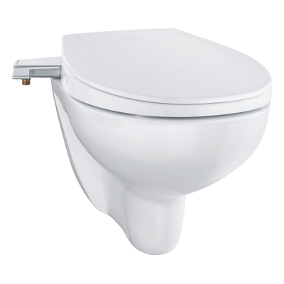 GROHE toilette murale sans chasse d'eau bau avec abattant de douche blanc