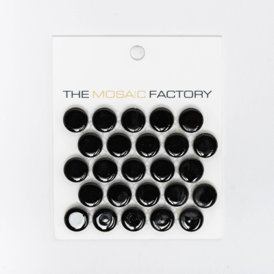 SAMPLE The Mosaic Factory Venice Pennyround carreau mosaïque 1.9x0.5cm carreau mural pour intérieur et extérieur Rond Céramique Noir
