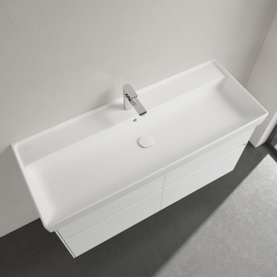 Villeroy & Boch Collaro meubelwastafel - 120x47cm - met overloop - 1 kraangat CeramicPlus - Stone White (mat wit)