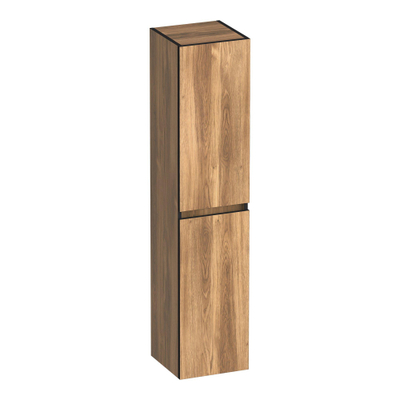 BRAUER Joy Edge armoire de salle de bains - 160x35x35cm - 2 portes - ouverture à gauche ou à droite - sans poignée - Honey