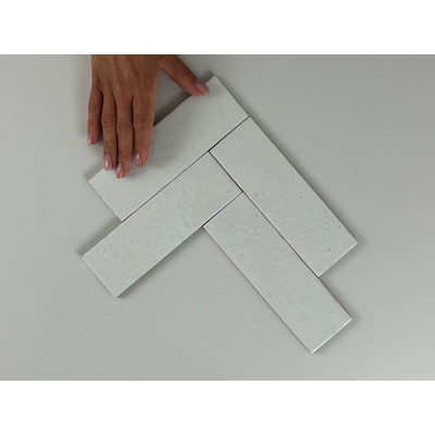 Equipe Cerámicas Kalma wandtegel - 6x18.6cm - White glans (wit)