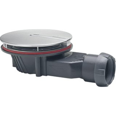 Wirquin Slim+ Douchebakafvoer - ondiep 40mm - met deksel in metaal - chroom