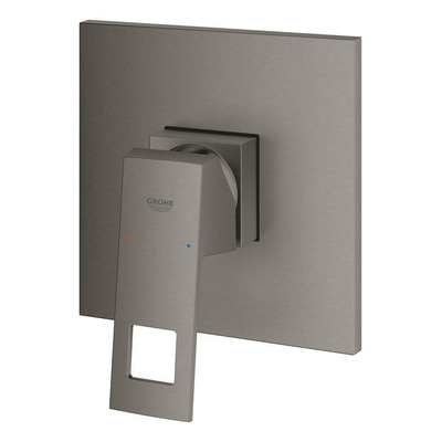 Grohe Eurocube Mitigeur thermostatique encastré - 1 bouton - sans inverseur - hard graphite brossé