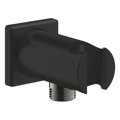 GROHE Rainshower wandaansluitbocht - vierkant - met houder - mat zwart