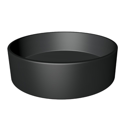 Xenz Coco waskom - 40x40x12cm - rond - keramiek - mat zwart