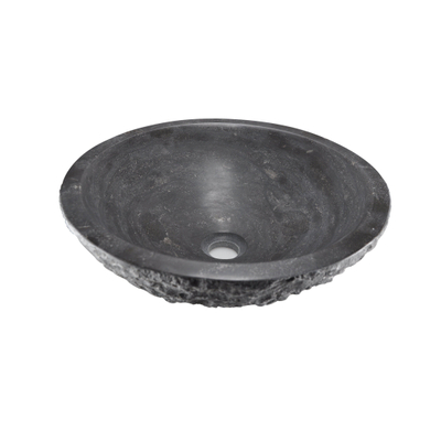 Wiesbaden Raw vasque ronde martelée 42x14 cm pierre dure adoucie