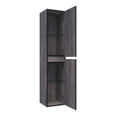 BRAUER Joy Edge armoire de salle de bains - 160x35x35cm - 2 portes - ouvrant à gauche ou à droite - sans poignées - Driftwood