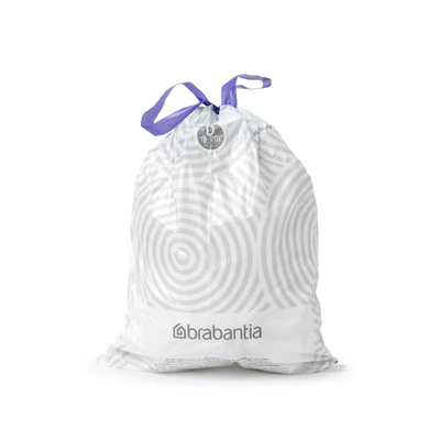 Brabantia PerfectFit Sacs poubelle - fermeture à cordon - code D - 15-20L - 20 pièces