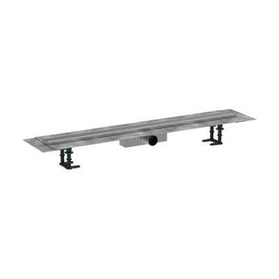 Hansgrohe RainDrain Compact Douchegoot - 100cm - standaard installatie - brushed stainless steel