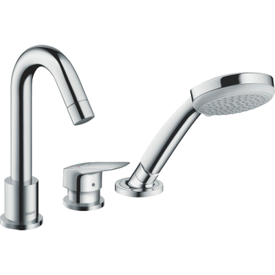 Hansgrohe Logis Set de finition pour mitigeur de baignoire sur gorge 3 trous chrome