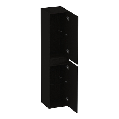 Brauer Joy Armoire colonne - 160x35x35cm - 2 portes poignée intégrée gauche/droite - Timber Black