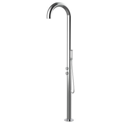 Bellezza Bagno buitendouche Lentini brushed stainless steel met handdouche RVS