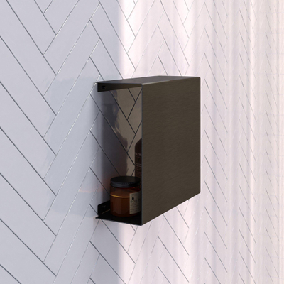 Brauer opbouwnis - 25x25cm - Gunmetal geborsteld