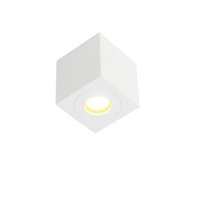QAZQA Capa spot de salle de bains en surface - 9x9x9,5cm - carré - blanc mat