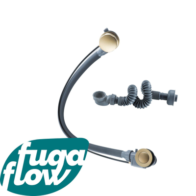 Fugaflow Eccelente Sobrado bonde de baignoire apparente - commande rotative avec fonction de remplissage - évacuation prolongée - laiton brossé