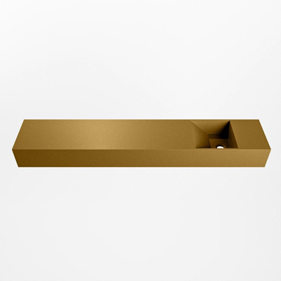 Mondiaz TYNE Fontaine - 120x23x12cm - lavabo Droit - sans trous de robinet - solid surface - Oro
