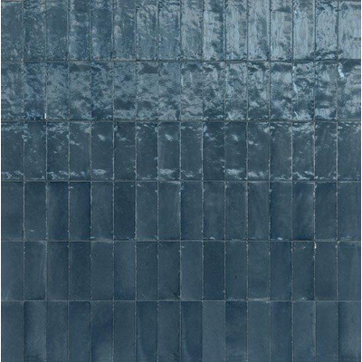 Ceralto Drapé Mural Wandtegel - 7.5x20cm - 10.0mm - Blu
