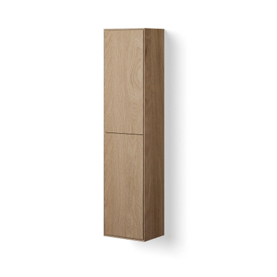 Looox Wood collection Wood hoge kast 2 dr push open -softclose 170x40x30cm eiken - old grey