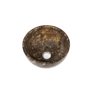 Saniclass Noche Vasque - 21x21x12cm - ronde - pierre naturelle - Dark Emperador