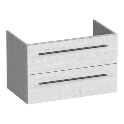 BRAUER Trust meuble sous lavabo 80 excl. poignées à poser 2 tiroirs softclose et 1 découpe pour le siphon - Forest Seashell