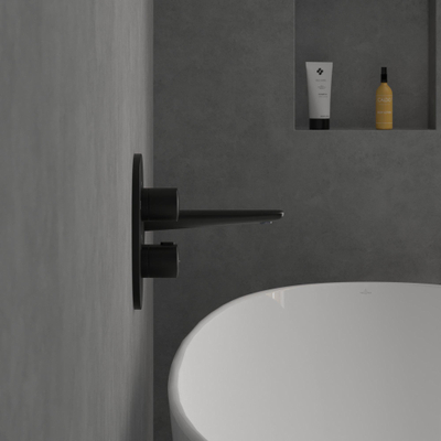 Villeroy & Boch Antao Mitigeur thermostatique encastré avec robinet d'arrêt - noir mat