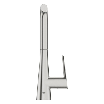 GROHE Zedra Mitigeur de cuisine - bec en L - SuperSteel brossé