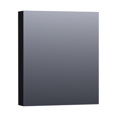 BRAUER Dual Spiegelkast - 60x70x15cm - 1 linksdraaiende spiegeldeur - MDF - mat zwart