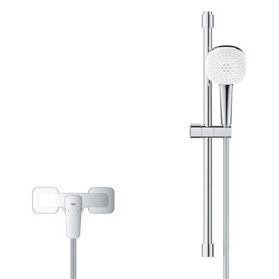 GROHE Cubeo douchekraan - met koppelingen - met Tempesta 110 glijstangset - chroom