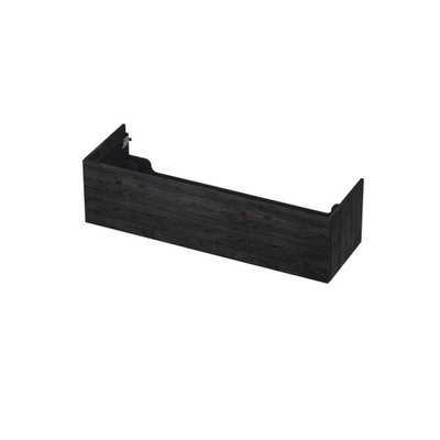 INK Wastafelonderkast - 140x45x37.6cm - 1 lade - push to open - met recht opdekfront - MFC - Houtskool eiken