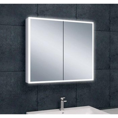 Wiesbaden Quatro spiegelkast met LED, dimbaar 80 x 70 x 13 cm OUTLETSTORE