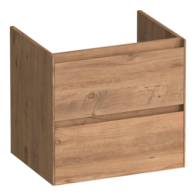 BRAUER Inspire wastafelonderkast 60 2 softclose lades - greeploos - 1 sifon uitsparing - Chateau